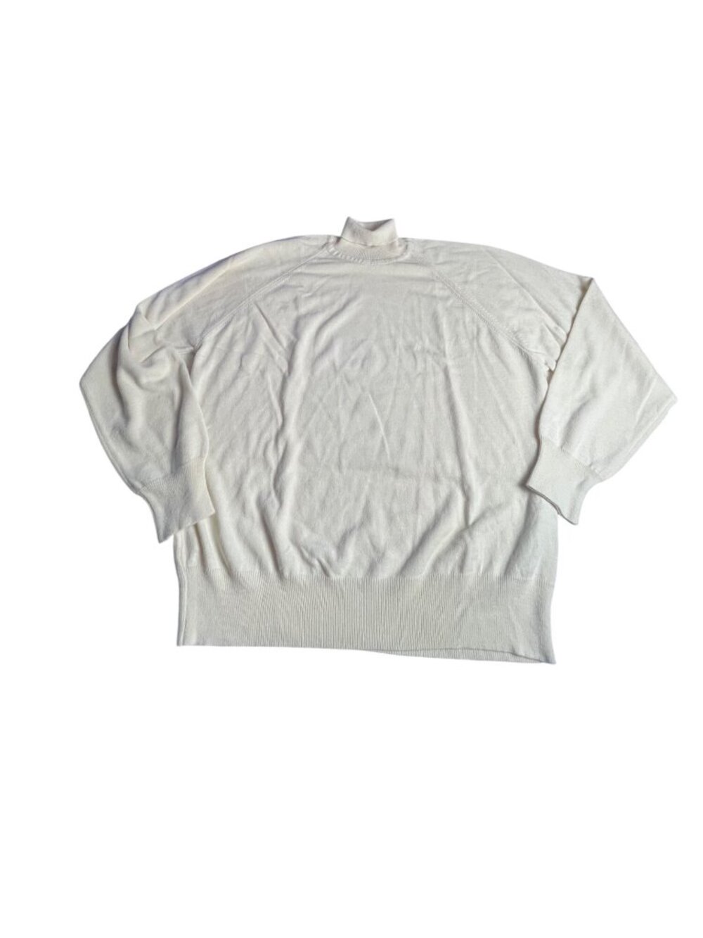 VTG- Lord Jeff Zephshire Cream Turtleneck Sweater XL 100% Zephyr Spun USA-Made